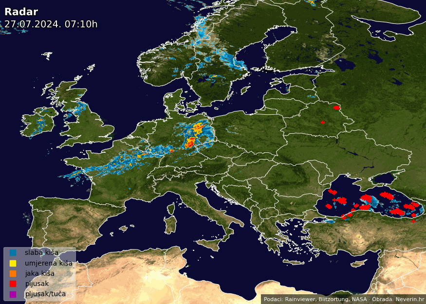 Radar meteo Europa