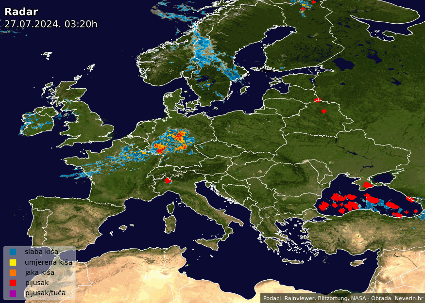 Weather radar Europe
