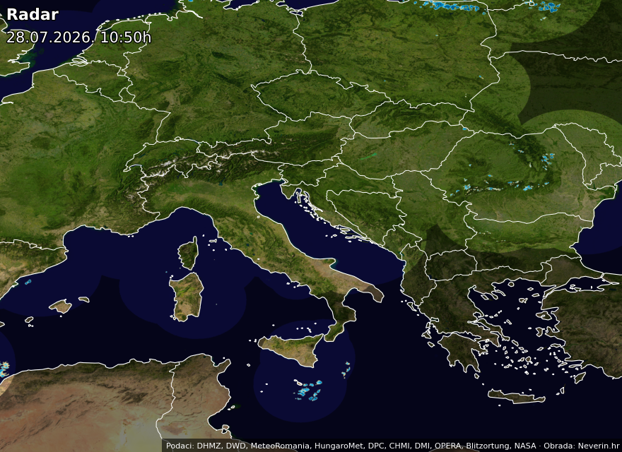 Wetterradar Mitteleuropa