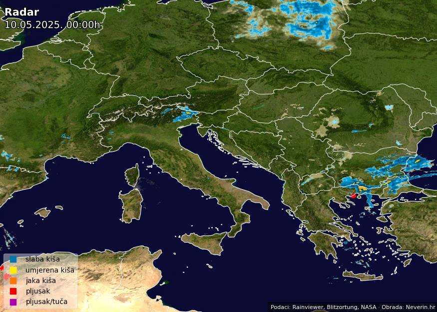 Meteo radar Evropa