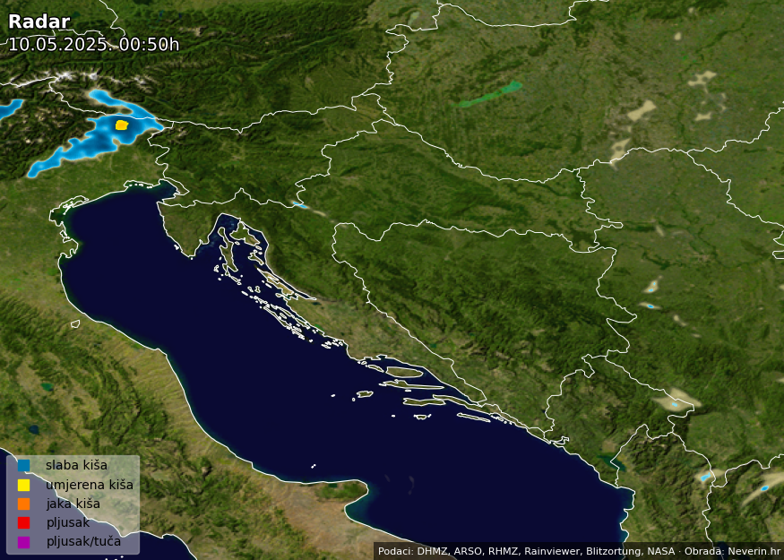 Meteo radar Chorvatsko