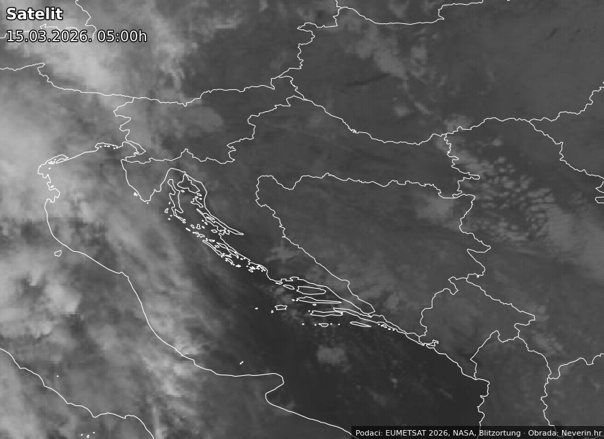 Satelitska slika Hrvaške Satelitska slika Hrvaške