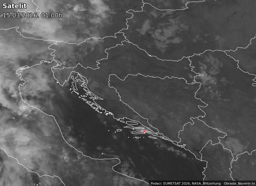 Satelitska slika Hrvaške Satelitska slika Hrvaške