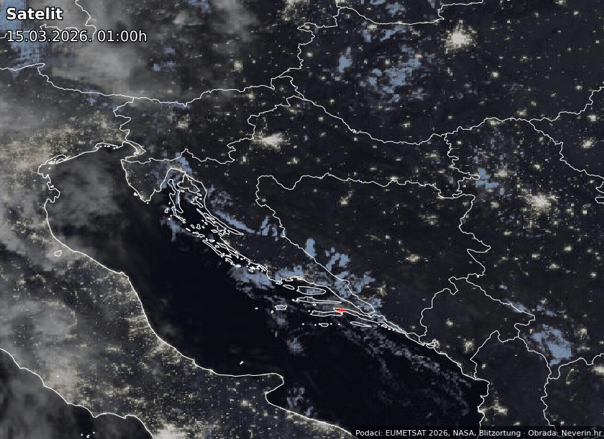 Satelitska slika Hrvaške Satelitska slika Hrvaške