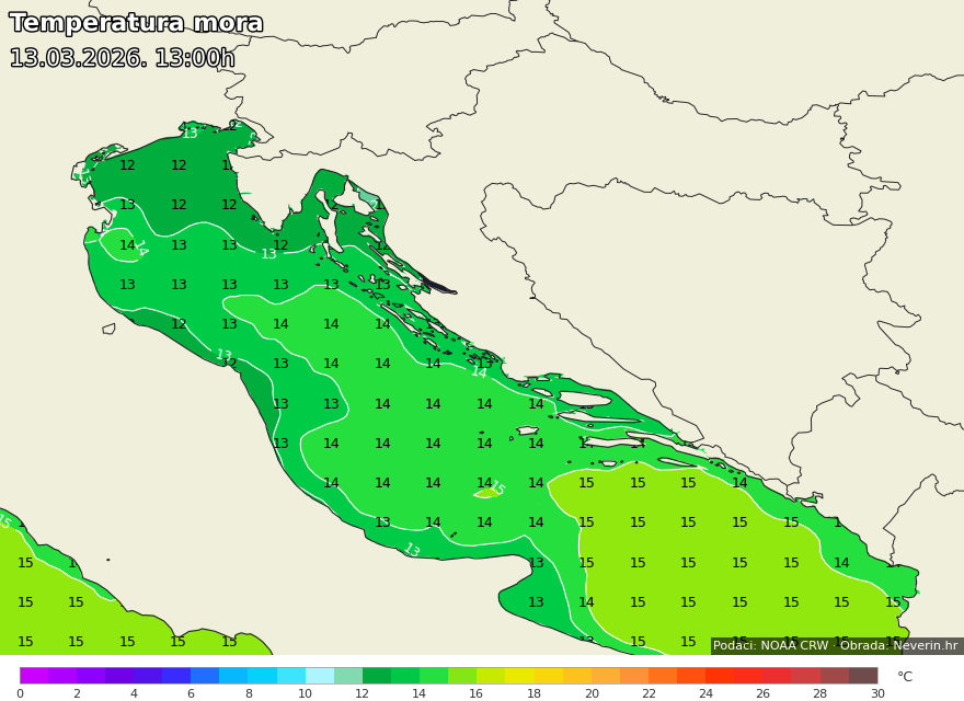 Meerestemperatur Kroatien